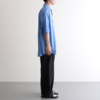 Broad S/S Oversized Regular Collar Shirt #BLUE [GM251-50013B]