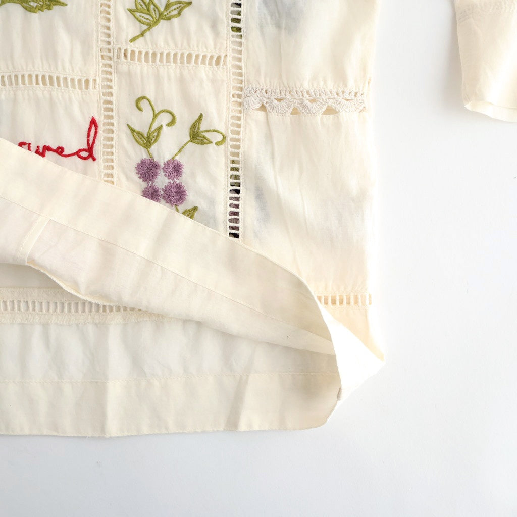 Embroidery Patchwork Shirts #ECRU [12610428] - ciacura 三重県