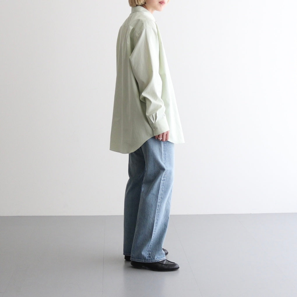 WASHED FINX TWILL SHIRT #LIGHT GREEN [A25SS04TN]