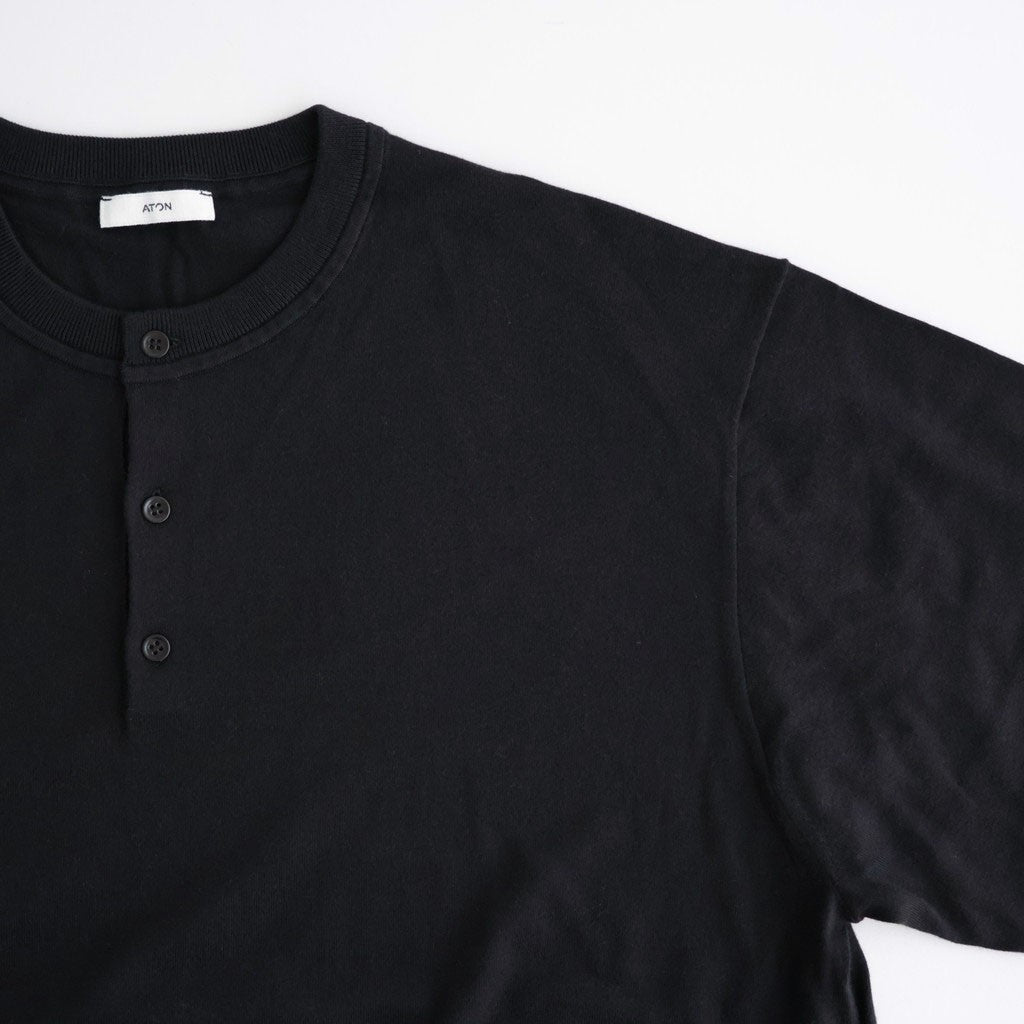 SMOOTH SUVIN HENRYNECK SWEATER #BLACK [KRAGLA0100]