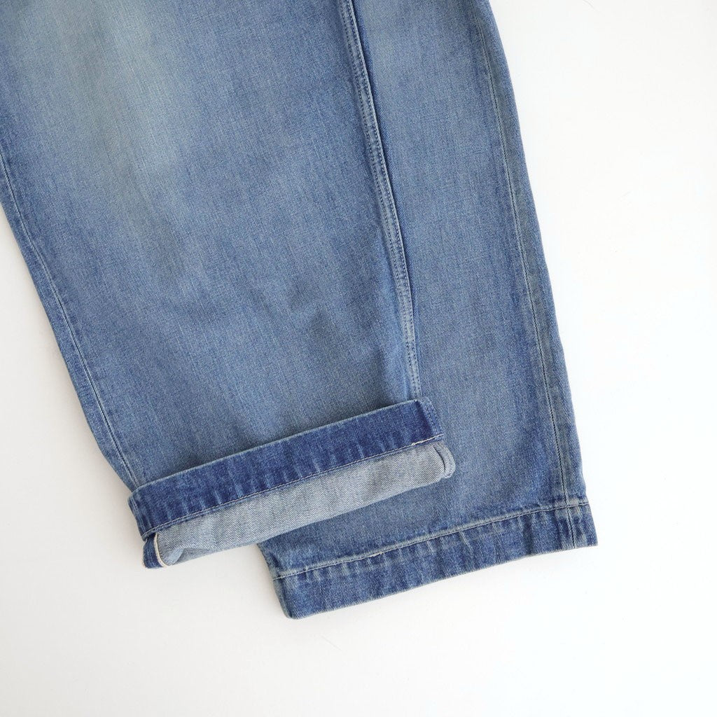 Selvage Denim Belted Pants #INDIGO_LIGHT FADE [GU261-40064LB]