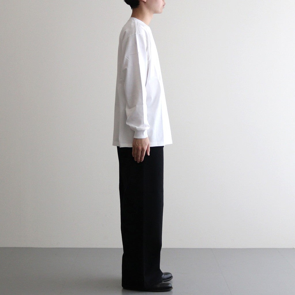 LUSTER PLAITING L/S TEE #WHITE [A00P01GT]