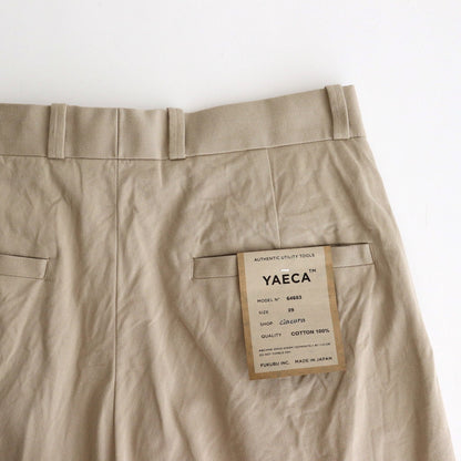 CHINO CLOTH PANTS TUCK STRAIGHT #beige [64653]