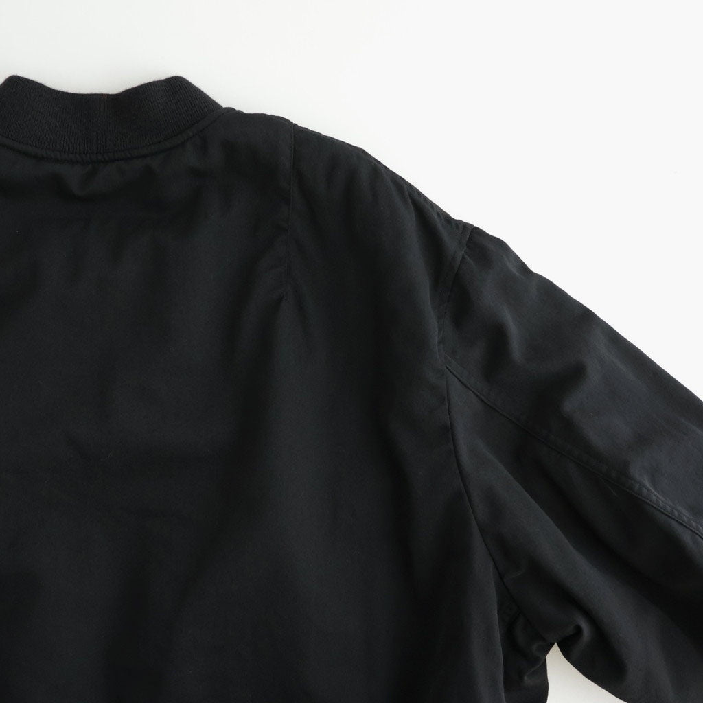 Fulled Wool Twill Flight Jacket #BLACK [GU263-30411]