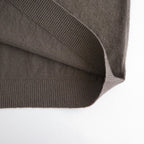 LINEN SHORT FUR V-NECK SWEATER #CHARCOAL GRAY [KRAGLM0120]