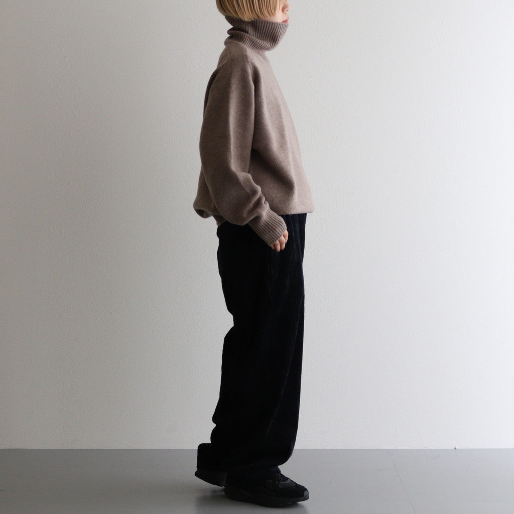 EXTRA FINE WOOL WARM KNIT TURTLE NECK LS #TOP BEIGE [ST.989]