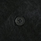 CASHMERE SHAGGY KNIT VEST #BLACK [ST.1309]