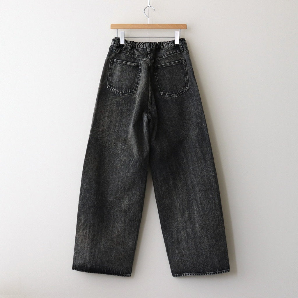 TWIST SEAM BAGGY VINTAGE DENIM JEANS #BLACK [ST.1074]