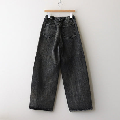 TWIST SEAM BAGGY VINTAGE DENIM JEANS #BLACK [ST.1074]