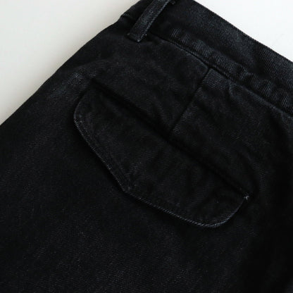 Selvage Denim Two Tuck Pants #BLACK DARK FADE [GU251-40188DB]