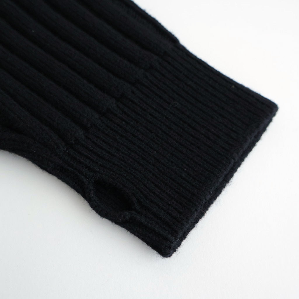 Wide Rib Highneck Sweater #BLACK [YK25FW01100S]