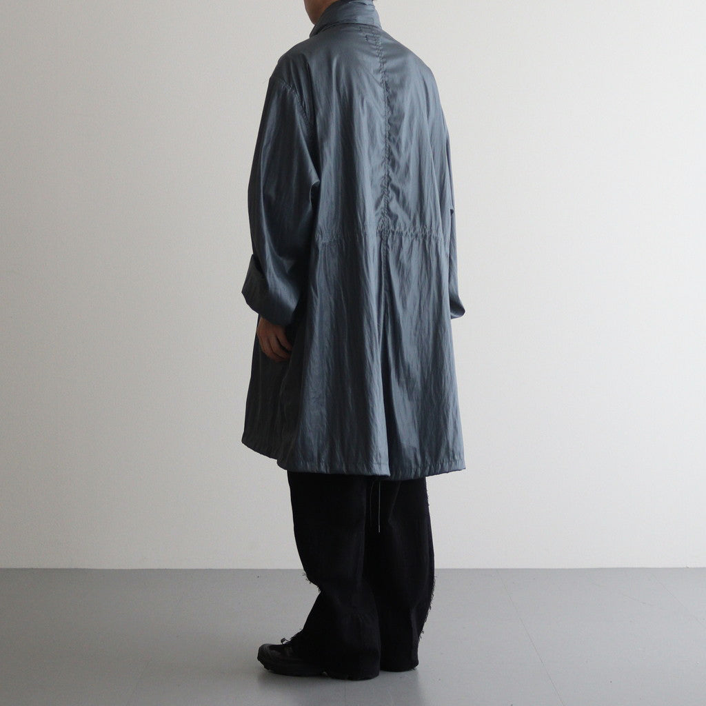 LEATHER LIKE POLYESTER SNOW PARKA #DUSTY GREEN [YK24SS0636C]