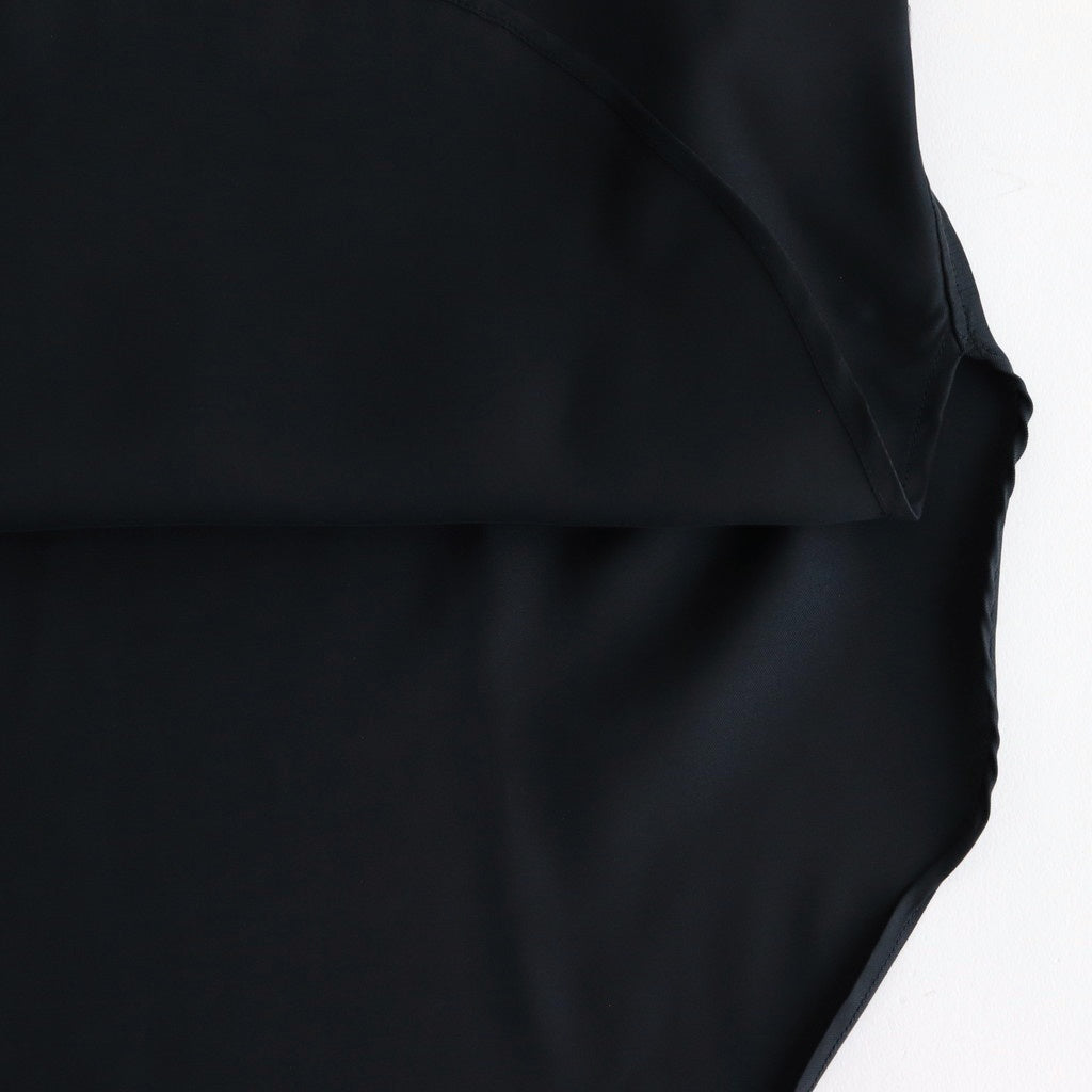 CUPRO TWILL OVERSIZED LS SHIRT #BLACK [ST.1151]