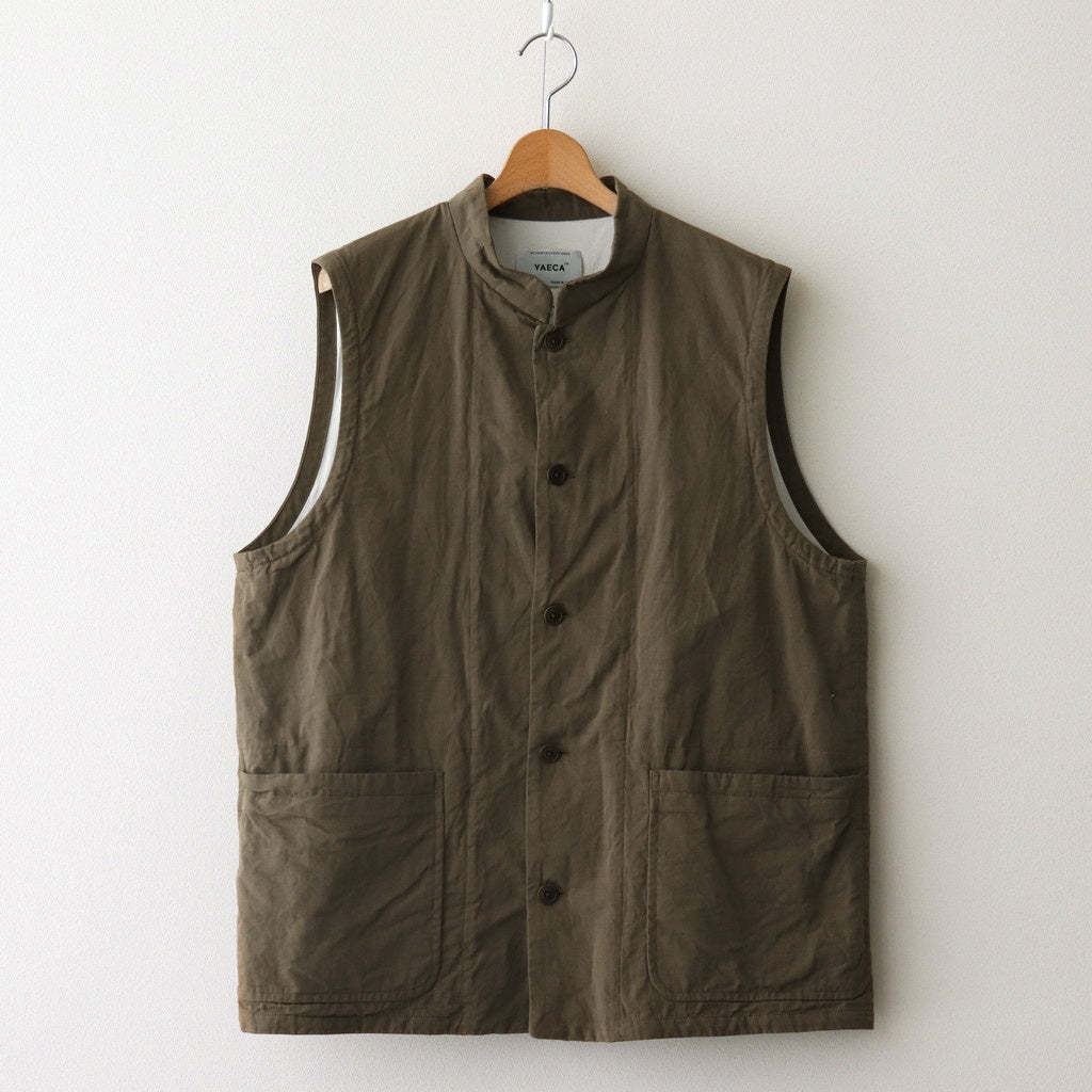 BUTTON VEST #olive [44558].