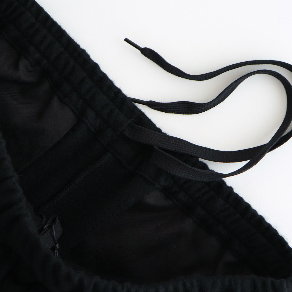 WOOL/CASHMERE FLEECE EASY TWIST TROUSERS #BLACK [ST.1270]