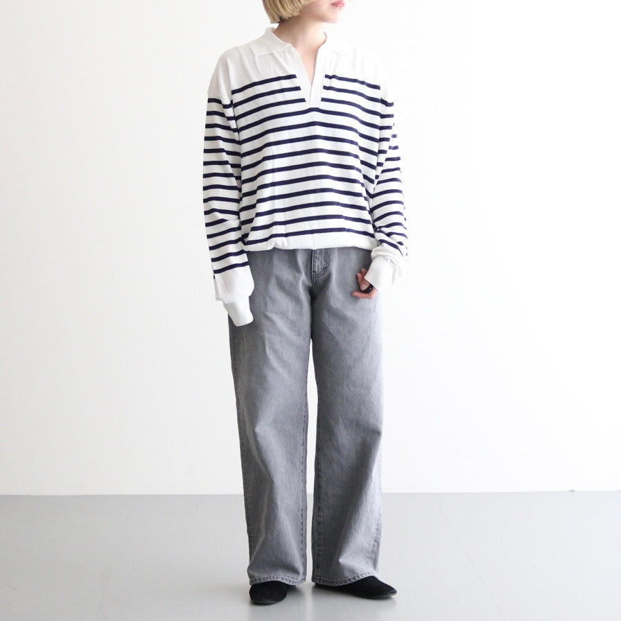 ASHLEY JEANS BLEACHED #SKY GRAY [NG25S-DPT02]