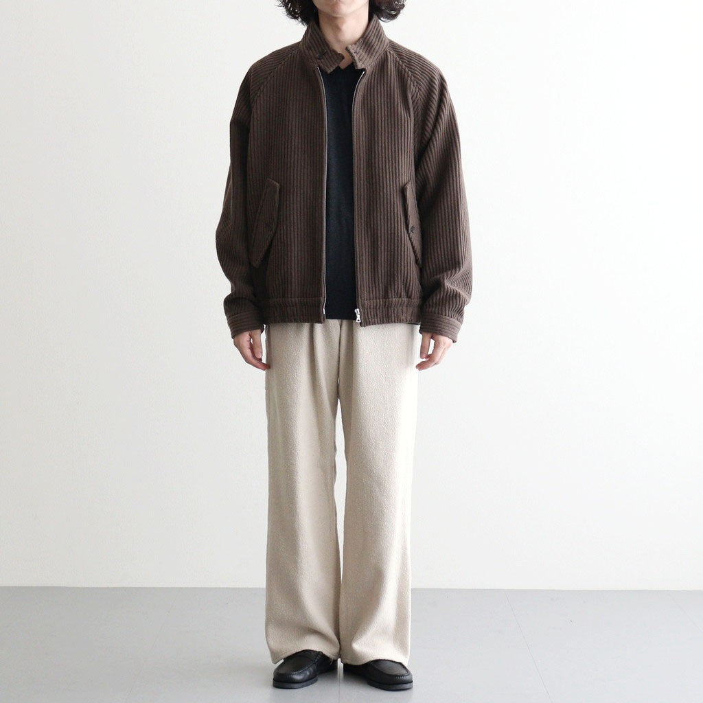 WOOL CASHMERE CORDUROY ZIP BLOUSON #SMOKY BROWN [A26AB02FC]