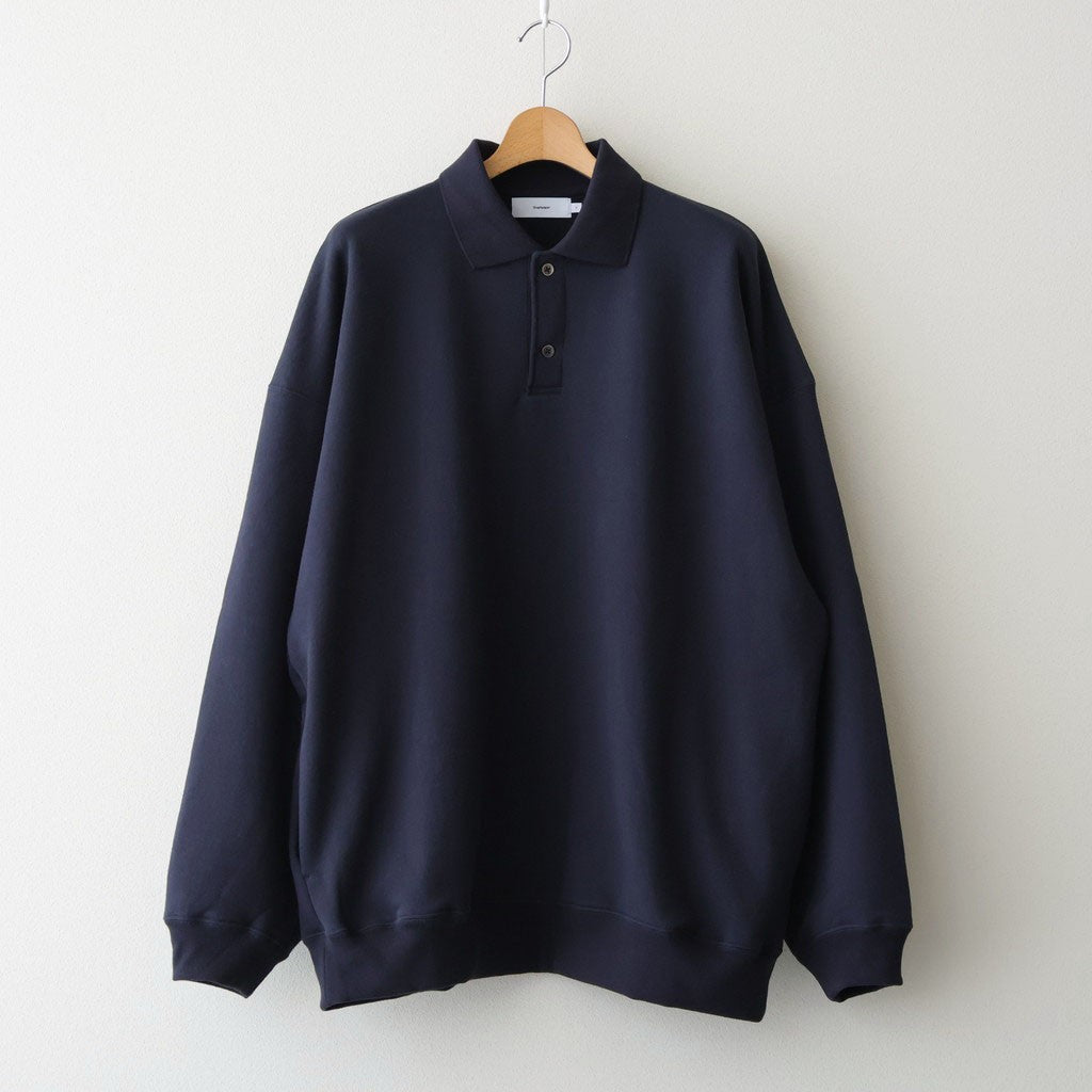 AZUMA Terry Pullover Polo Sweat #NAVY [GU261-70243B]