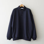 AZUMA Terry Pullover Polo Sweat #NAVY [GU261-70243B]