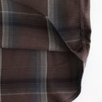 OMBRE PLAID SHIRTS LOOSE FIT #DARK PURPLE [2541000504]