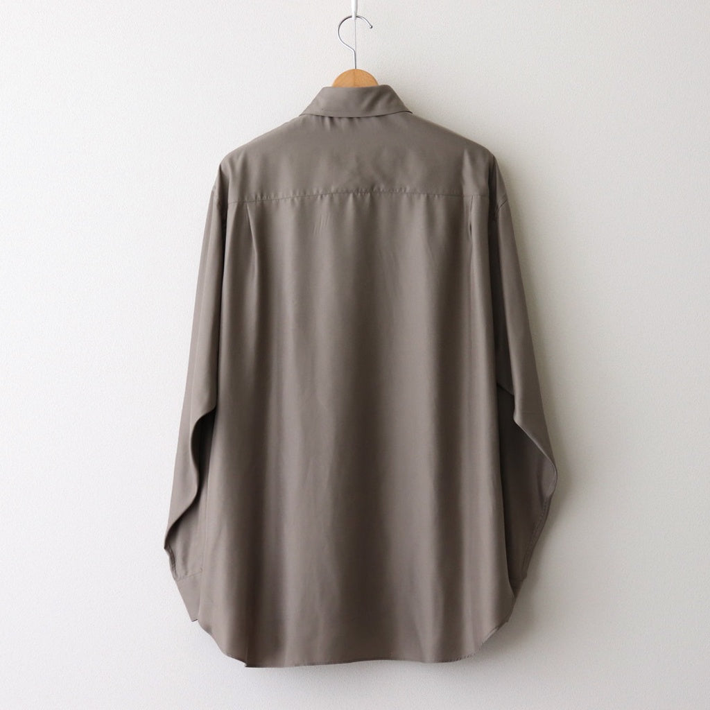 CUPRO TWILL OVERSIZED LS SHIRT #TAUPE [ST.1151]