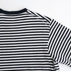 ムラ糸Tシャツ ロングスリーブワンピース Slub Yarn Long-Sleeve T-Shirt Dress #WHITE/NAVY [32061701]