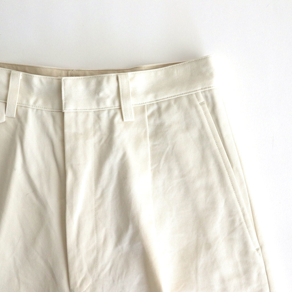 WASHED FINX CHINO ONE-TUCK PANTS #IVORY WHITE [A25SP05FC