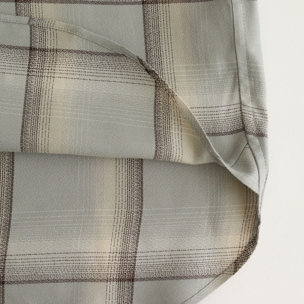 OMBRE PLAID SHIRTS LOOSE FIT #SMOKE BLUE [2541000504]