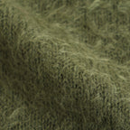 BRUSHED SUPER KID MOHAIR KNIT P/O #OLIVE [A25AP02KM]