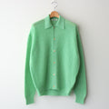 BABY SURI ALPACA SHEER KNIT SHIRT CARDIGAN #LIGHT GREEN [A24AC01AK]