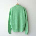 BABY SURI ALPACA SHEER KNIT SHIRT CARDIGAN #LIGHT GREEN [A24AC01AK]