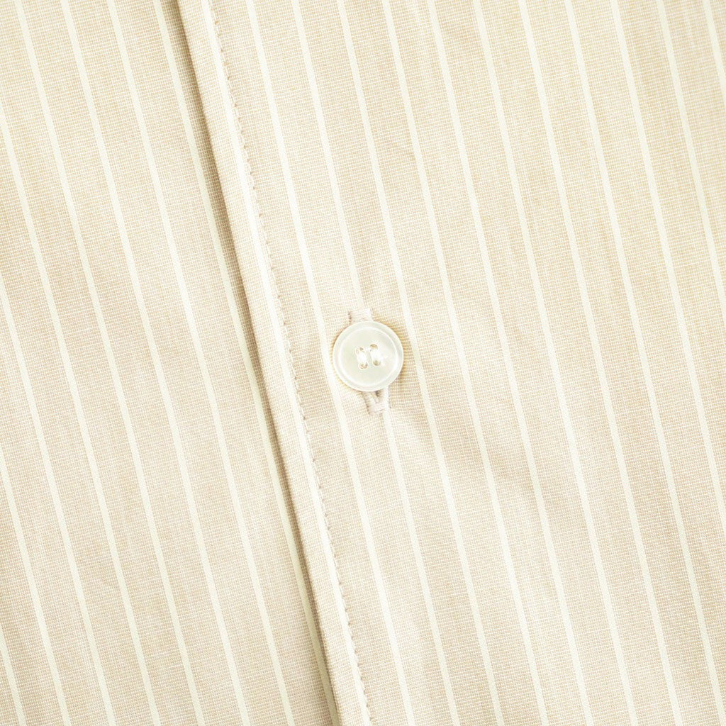 Cotton Poplin Striped Classic Shirt #Beige [OFH011SH12]