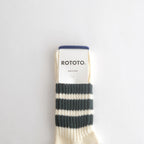 COARSE RIBBED OLDSCHOOL CREW SOCKS #D.GREEN [R1255-AW25]