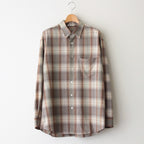 SUPER LIGHT WOOL CHECK SHIRT #GRAY BROWN CHECK [A25SS01LC]