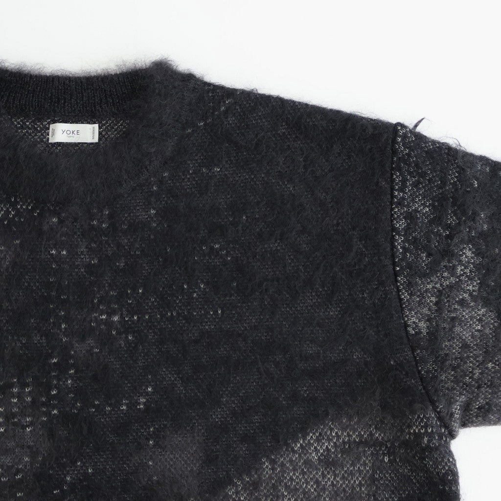 Abstract Jaquard Mohair Sweater #BLACK [YK26SS01236S] - ciacura