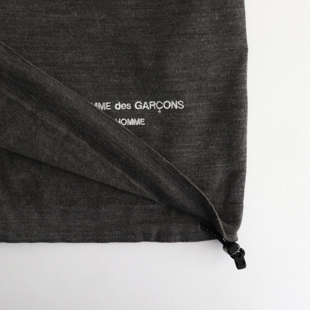 梳毛エステル天竺 セーター #CHARCOAL [HN-N001-051]