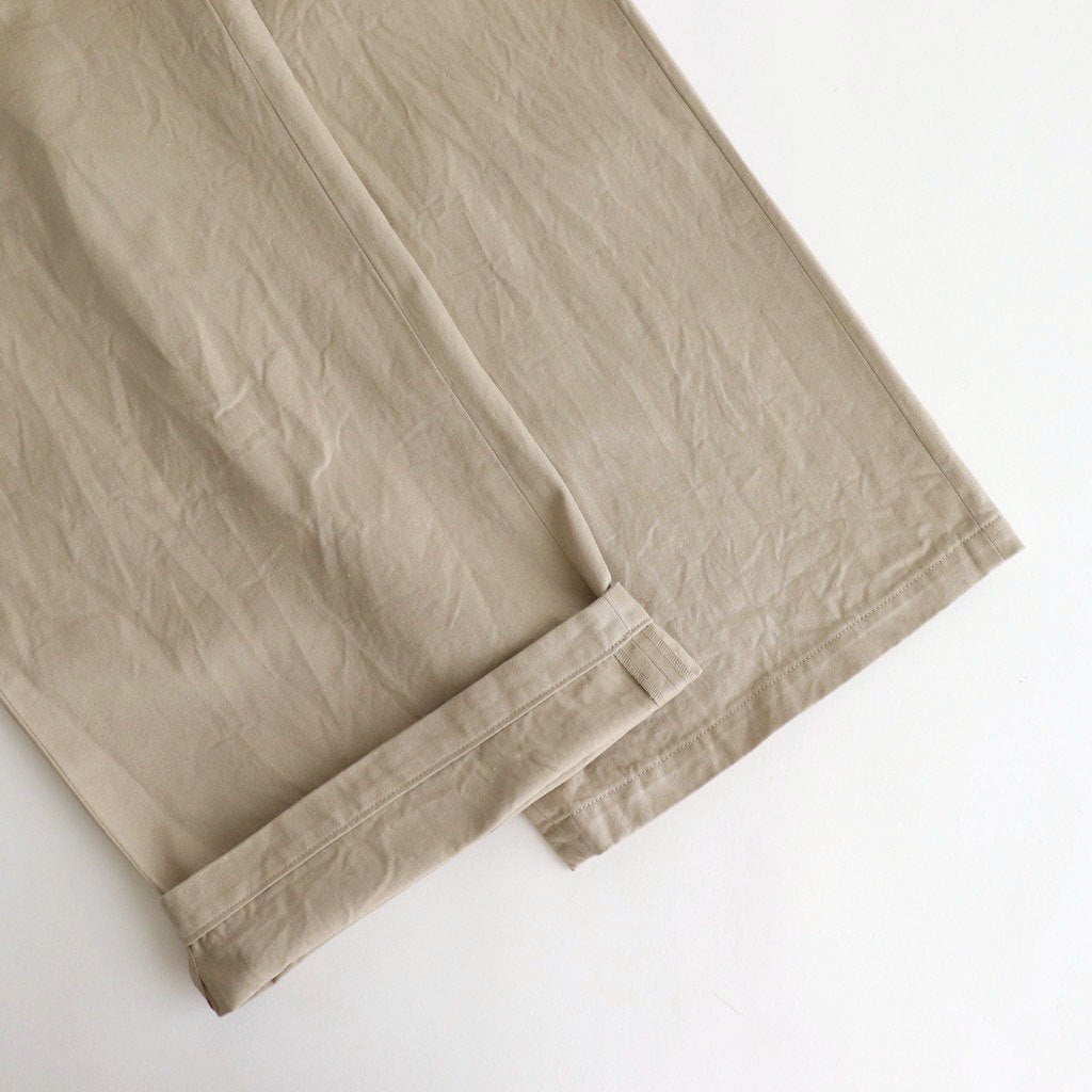 CHINO CLOTH PANTS WIDE #beige [65608]