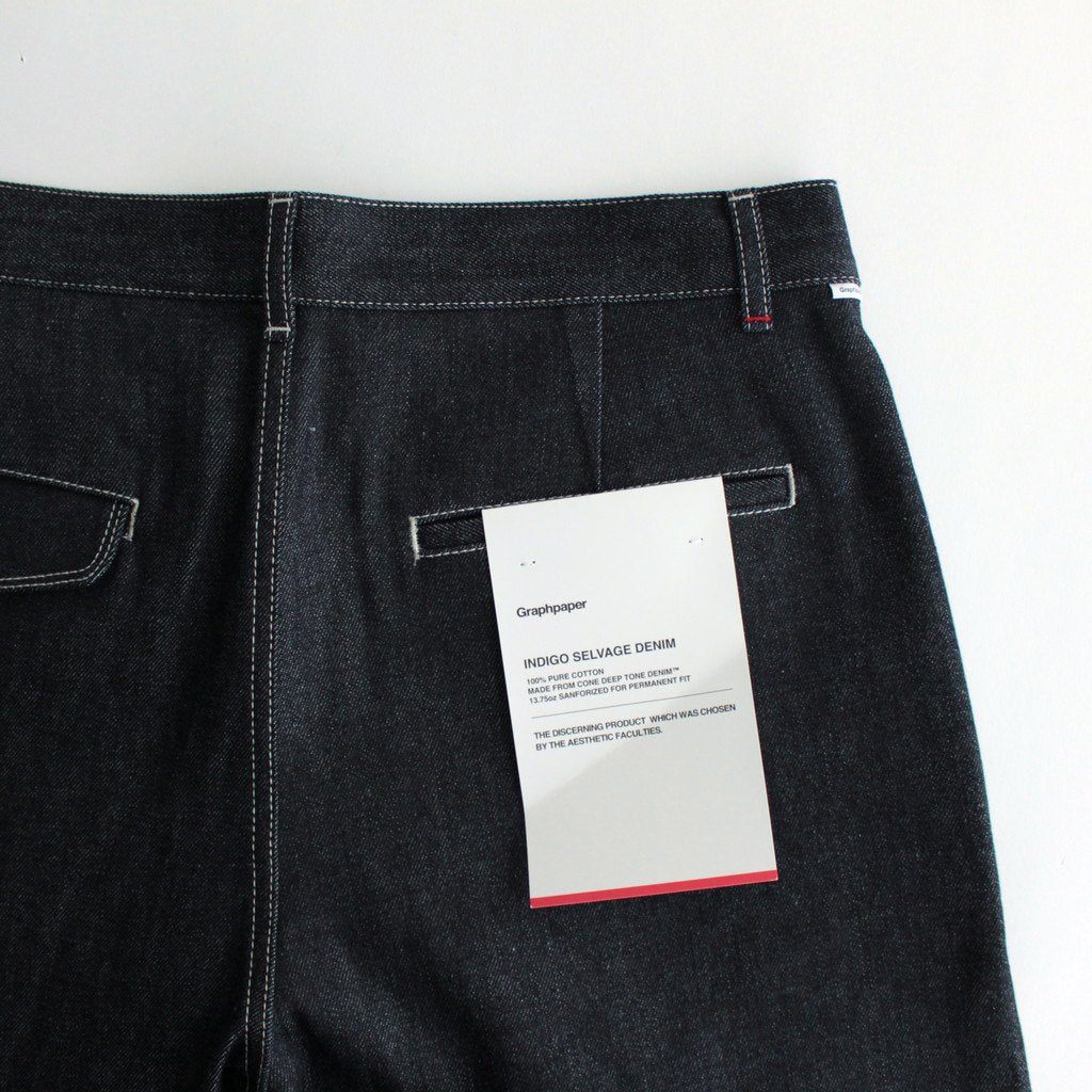 Selvage Denim Two Tuck Pants #INDIGO RIGID [GU251-40188RB]