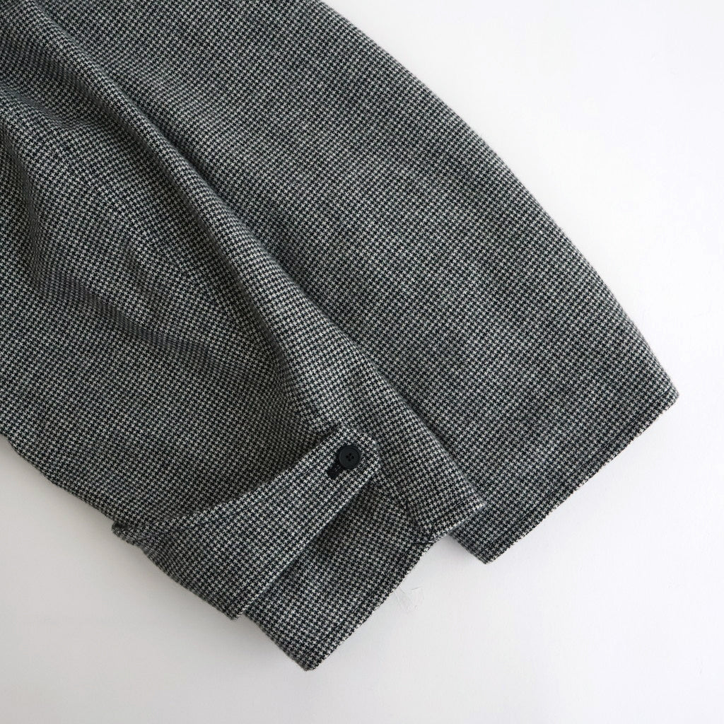 FDRSJK - ウール・千鳥 フロントジップジャケット #09 White × Black [SN_FR1403JK]