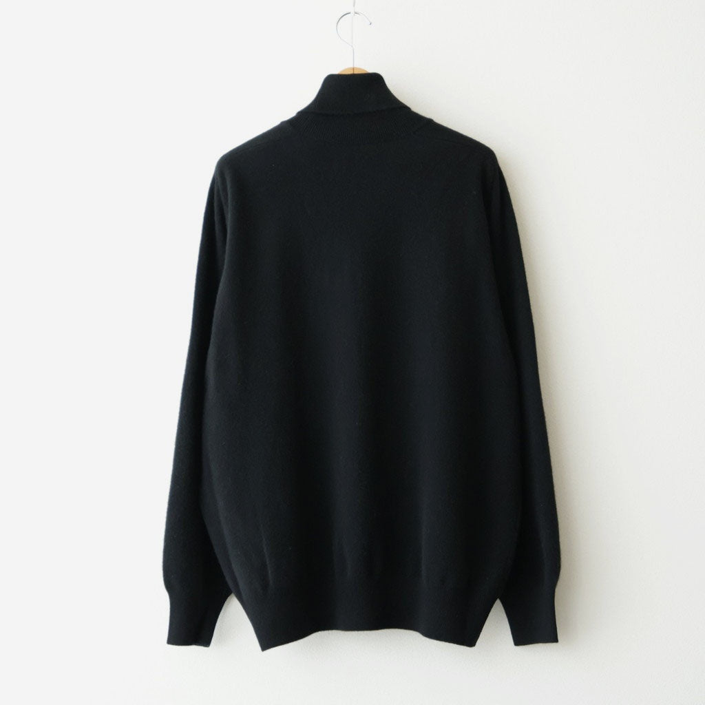 EXTRA FINE WOOL KNIT TURTLE NECK LS #BLACK [ST.1635]