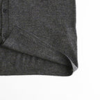 HIGH GAUGE SOFT CASHMERE KNIT SHIRT CARDIGAN #CHARCOAL [A26AC03SM]