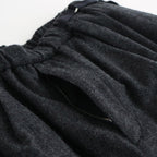 縮絨ウールタックワイドPT #CHARCOAL GRAY [D225-P303]