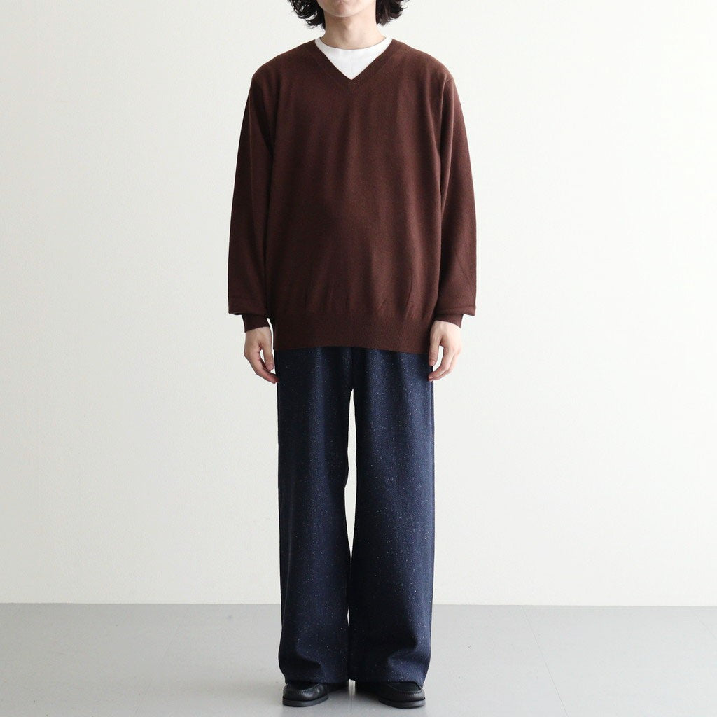 SILK NEP DENIM 5P WIDE PANTS #DARK NAVY [A26AP02SD]
