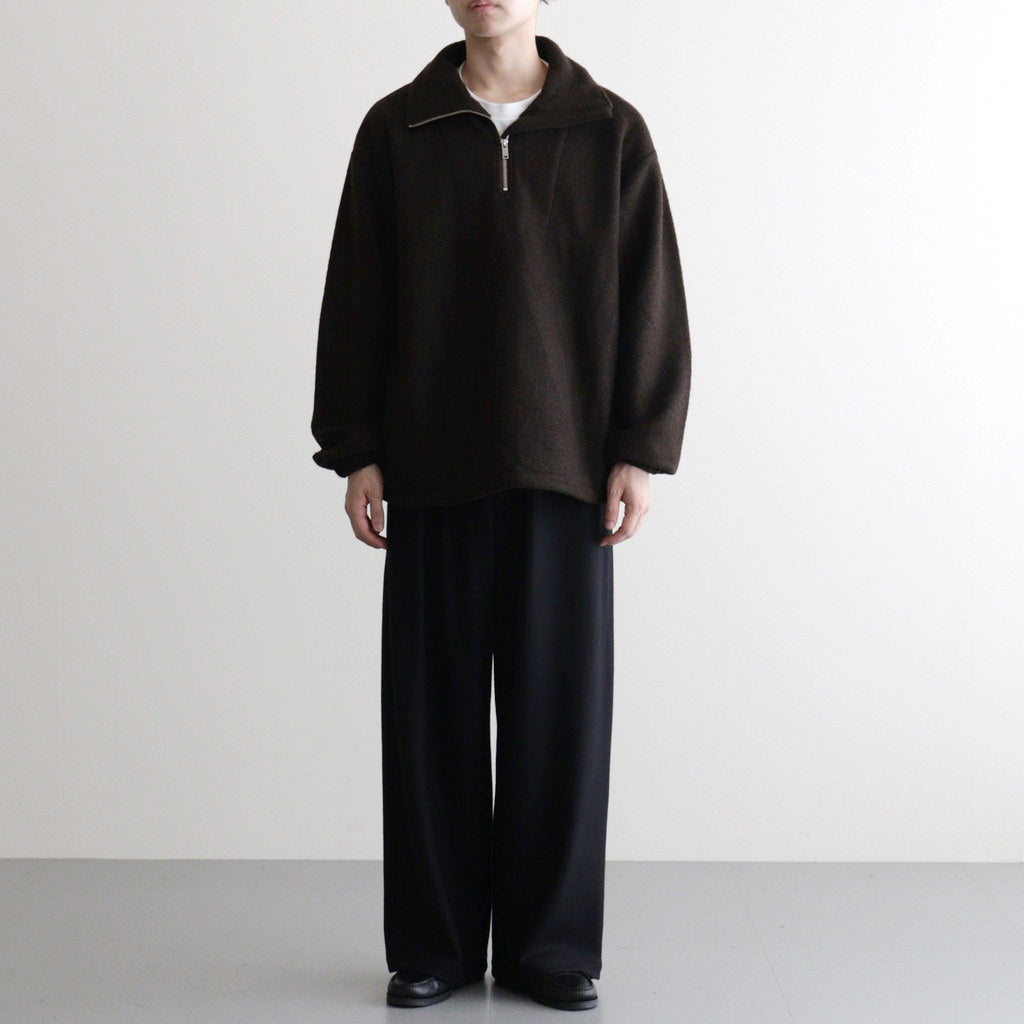 Wool Fleece Half Zip Pullover #BROWN [YK25FW01090B] - ciacura 三重