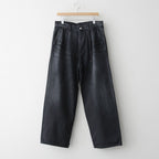 Selvage Denim Two Tuck Pants #BLACK_DARK FADE [GU261-40061DB]