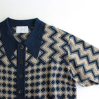 KUBA KNIT SWEATER #NAVY & BEIGE [2541000601]