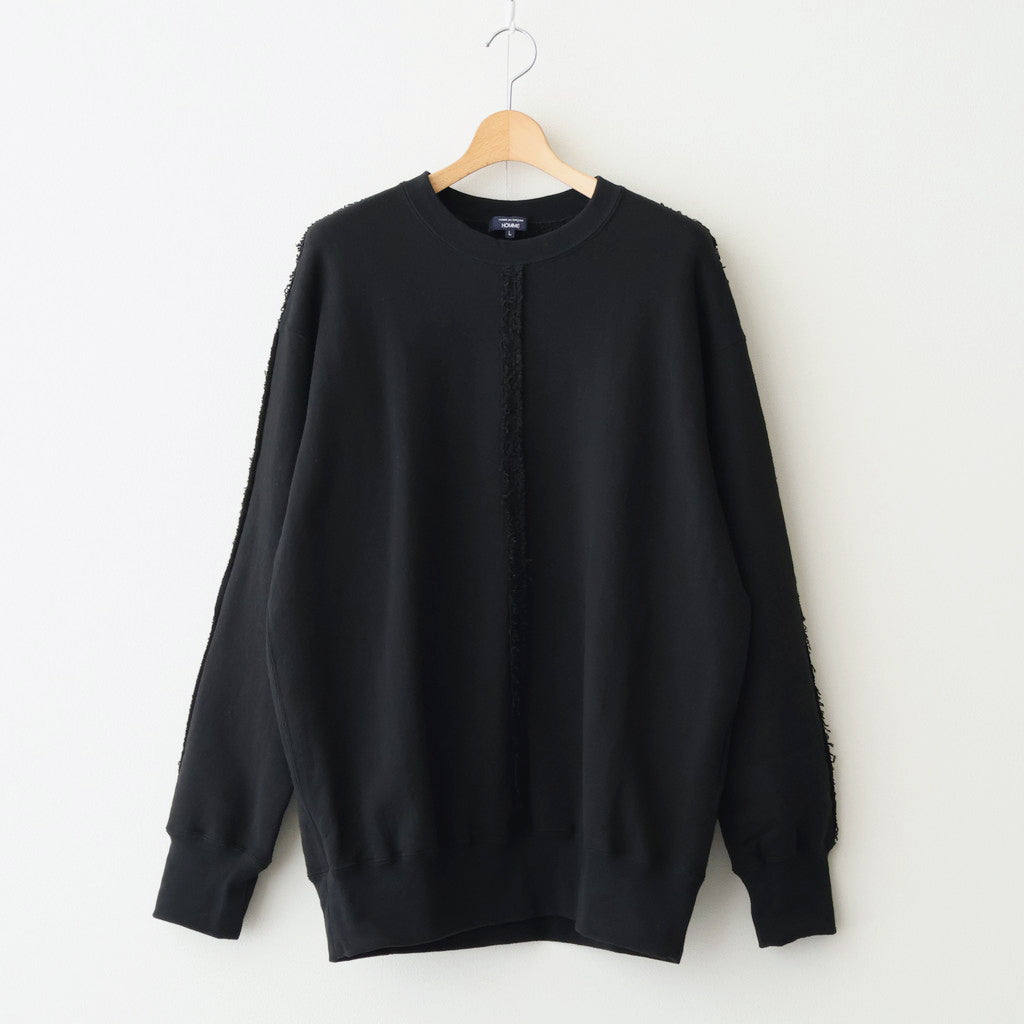 綿裏毛 製品洗丸首スウェット #BLACK [HP-T014-051]