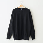 綿裏毛 製品洗丸首スウェット #BLACK [HP-T014-051]