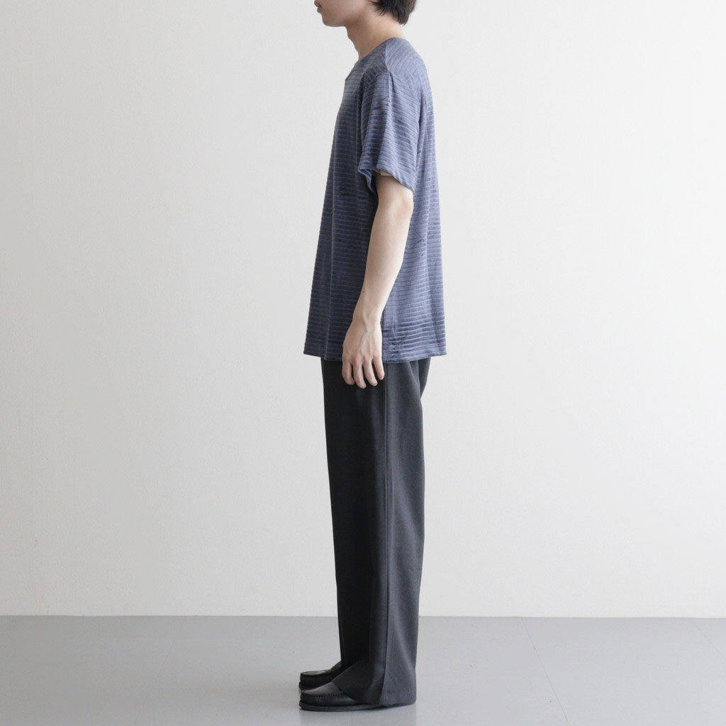 Velour Border T-Shirt #BLUE [I26SS-CUT14]