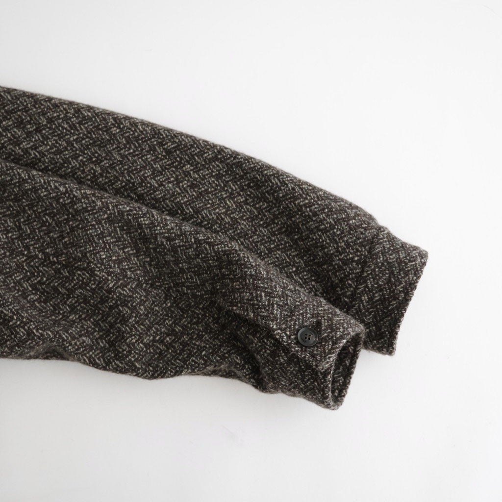Herringborn Tweed Zip Blouson #Brown [YK26FW01314B]